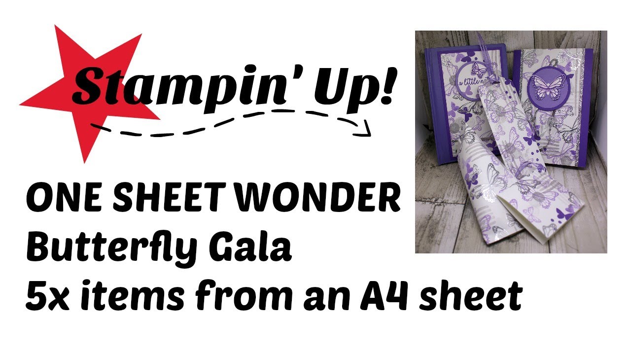 How to make a Butterfly gala 2nd version of A4 One Sheet wonder
