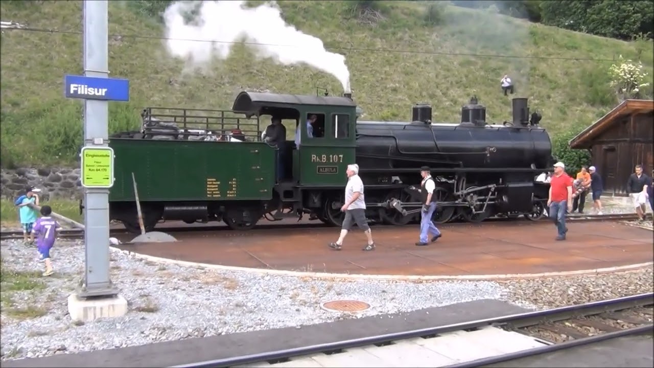 GRISONS 2017 - RhB 1/1 Mardes: Locomotives vapeur G 4/5 107 et 108, Les Belles Centenaires