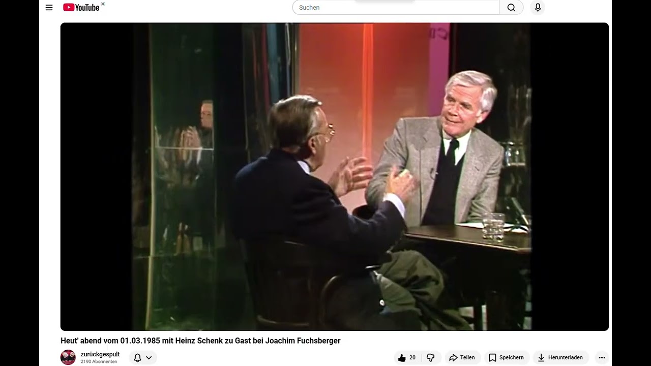 1985 Schenk bei Fuchsberger siehe auch Hitchcock