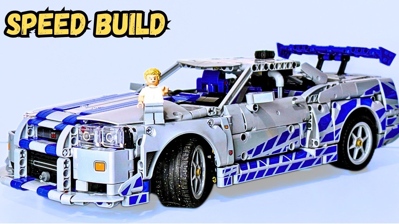 LEGO Technic 42210 Nissan Skyline GT-R (R34) Speed Build in 9 Minutes! | LEGO SPEED BUILD |