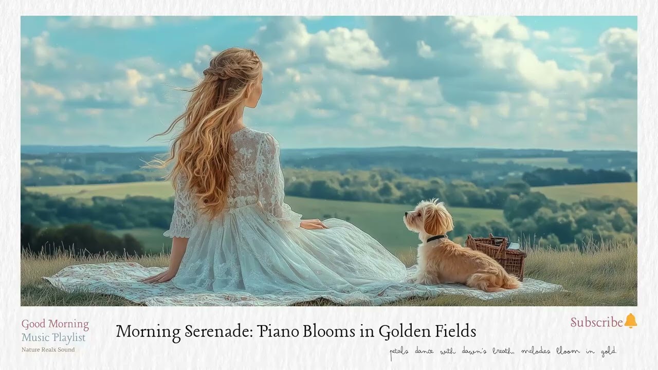 Morning Serenade: Piano Blooms in Golden Fields | Gentle Piano for Floral Dawn & Sunlit Serenity