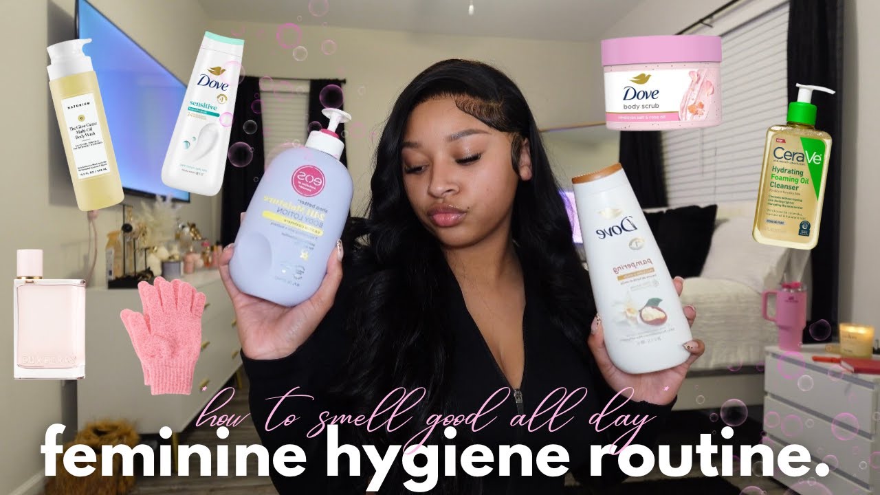 my feminine hygiene routine 🫧 tips on how to smell good ALL DAY  + skincare routine + perfume recs