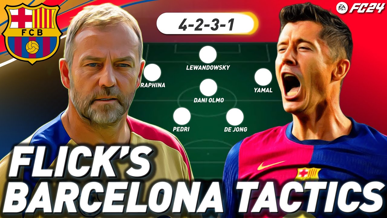 HANSI FLICK'S BARCELONA 4-2-3-1 TACTICS IN EA FC 24