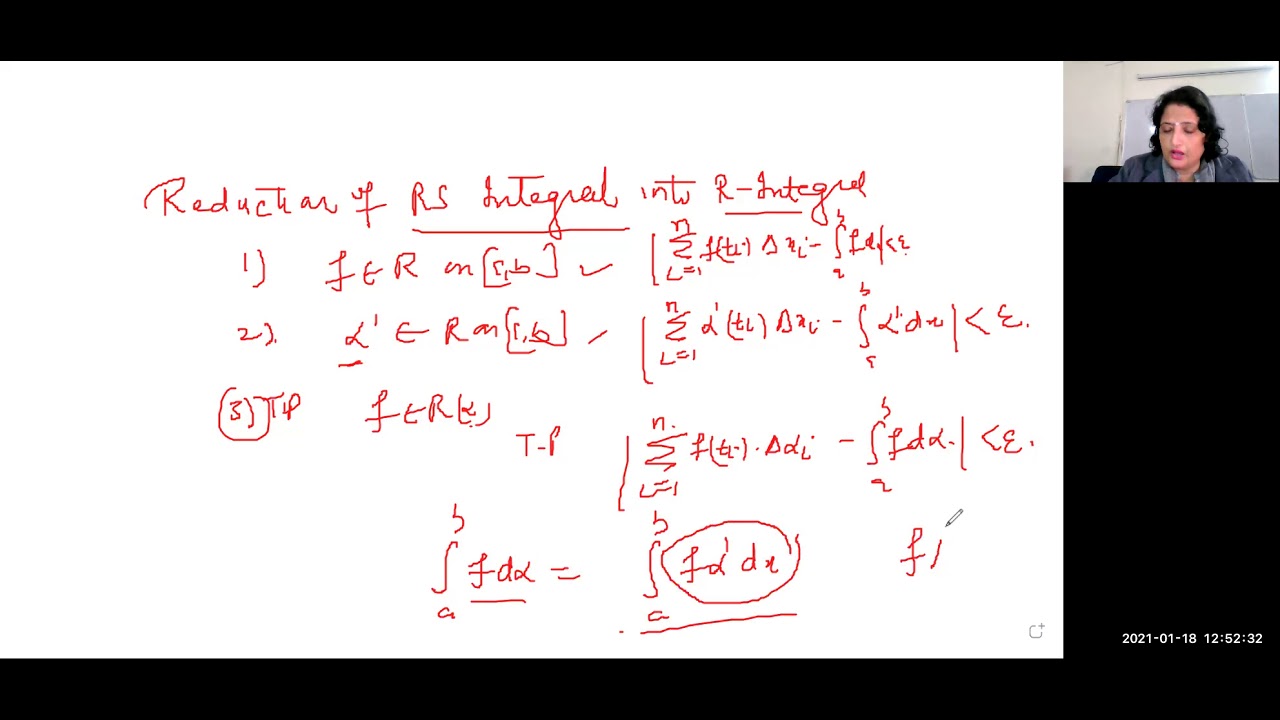 Reduction of R S integral into R integral part-1