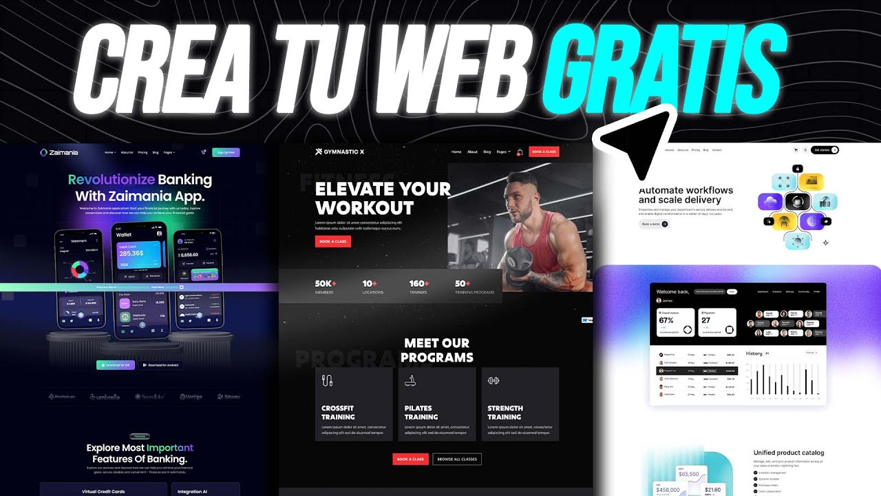 10 Mejores sitios para CREAR una página WEB GRATIS ✅ Mejores Constructores de paginas web gratis