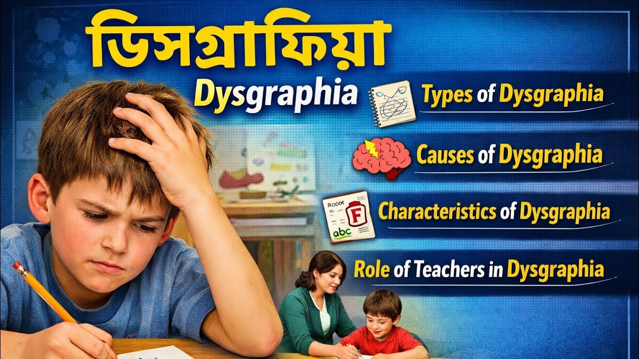 Dysgraphia(ডিসগ্রাফিয়া)|CDP|causes of Dysgraphia|teacher role on Dysgraphia|TET exam preparation 