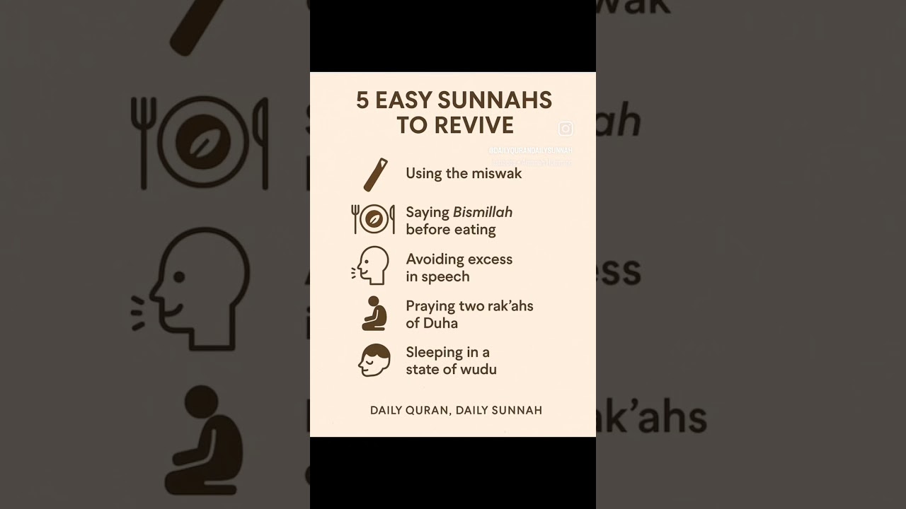 Revive the Sunnah #quran #sunnah #islam #muslim #allah #alhamdulillah #allahuakbar #prayer #habits