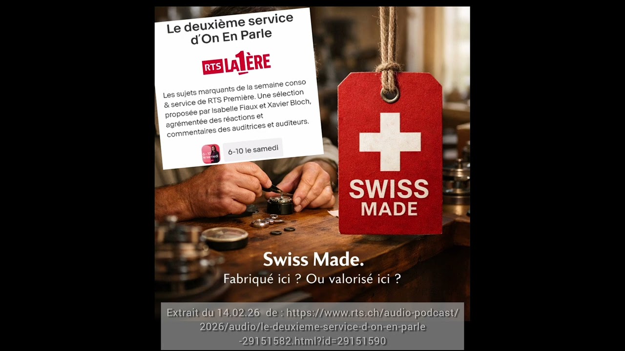Le SWISS MADE sur les ondes de RTS La Première 🇨🇭
