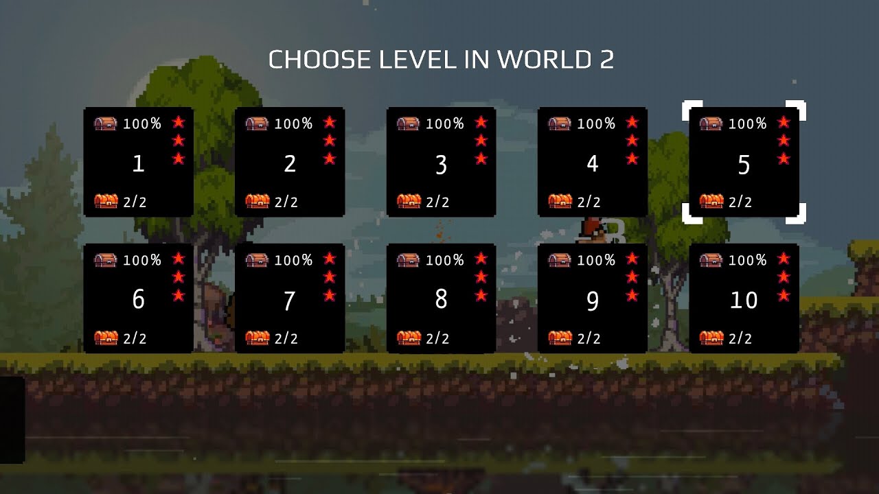 Apple knight - World 2 - level 5 with all chests and secret rooms