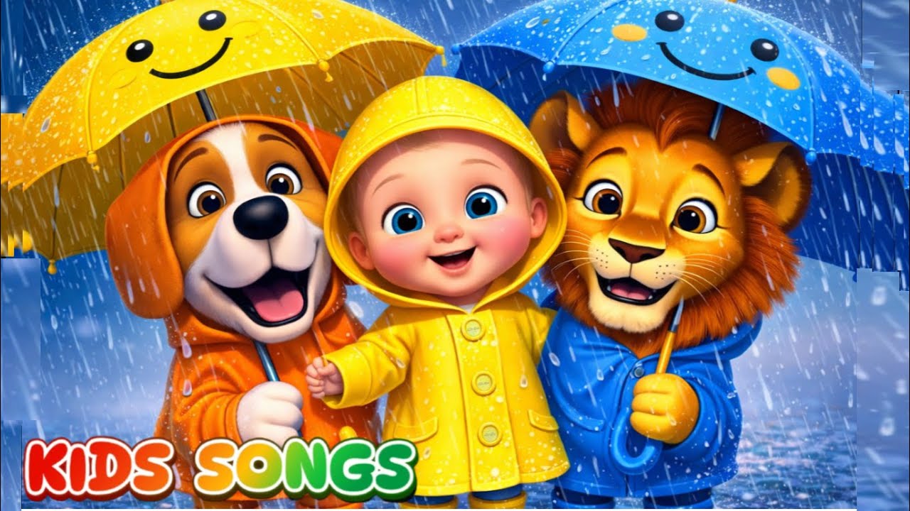 🐕Dog, a Lion Cub 🦁and a Boy🧒 in a Raincoat 🥾 🧥☔️🌧Kids Songs - Fun and Learning