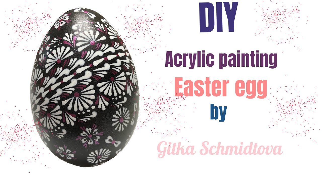 Easter egg Pysanky acrylic painting by Gitka Schmidtova. #easteregg #pysanky #mandalaart