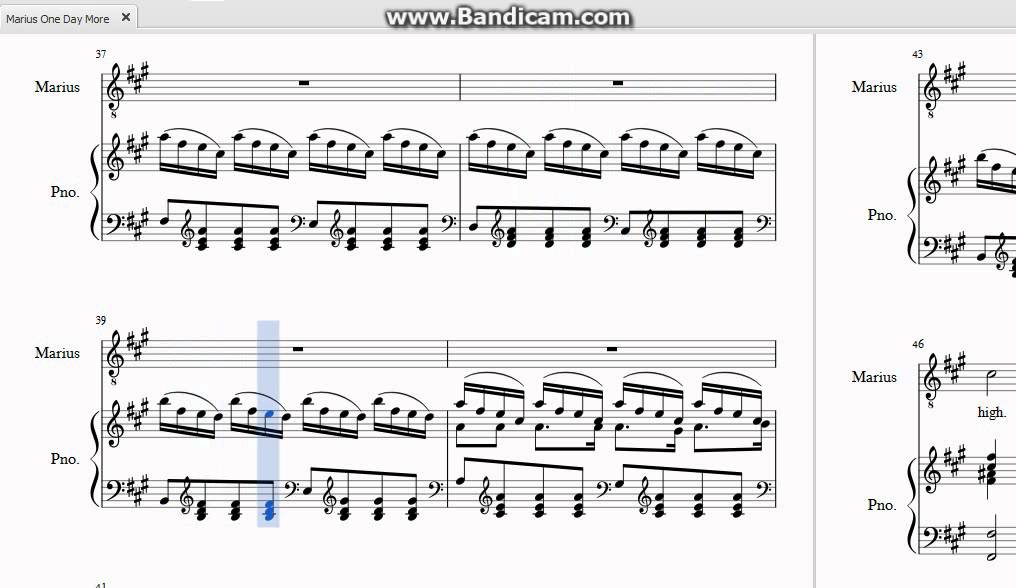 One Day More Marius's Harmony
