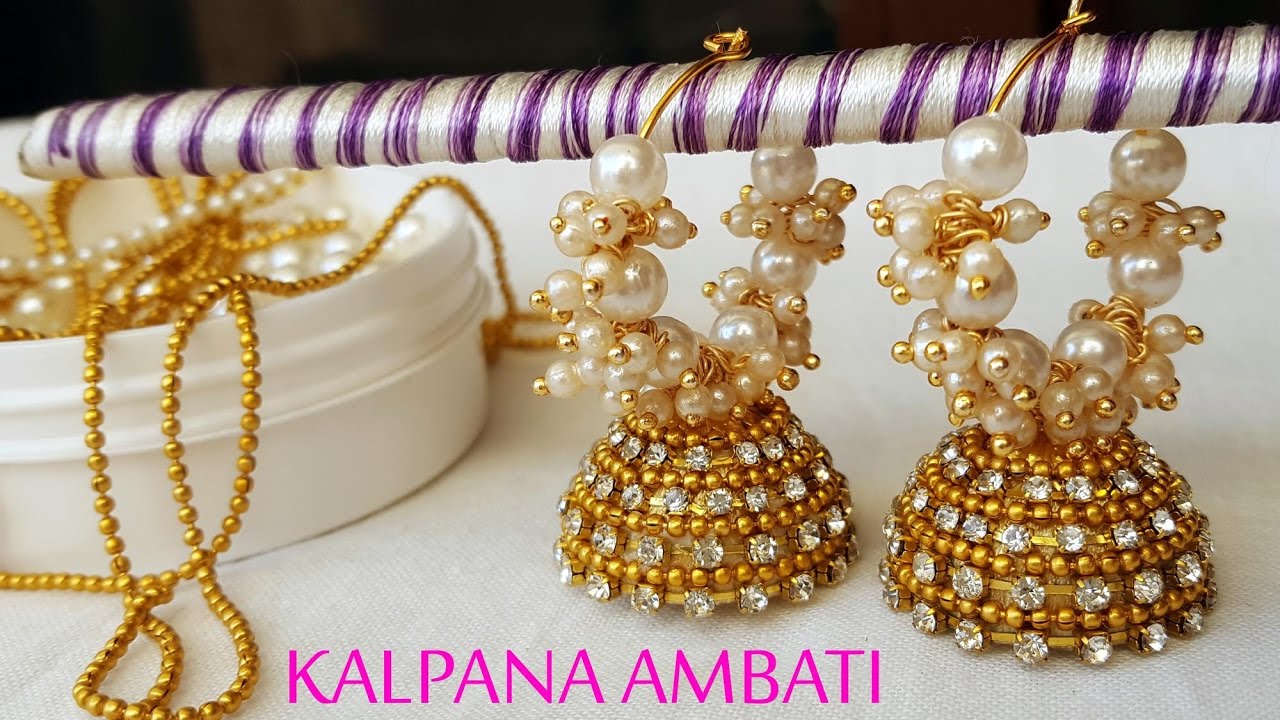 how to make ring model Bridal Jhumkas  at Home | Tutorial !! loreals butta