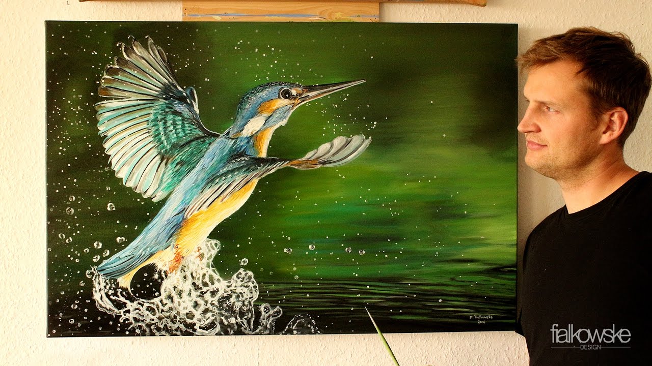 #17 Making of...Wie ich einen Eisvogel male. / How I paint a kingfisher.