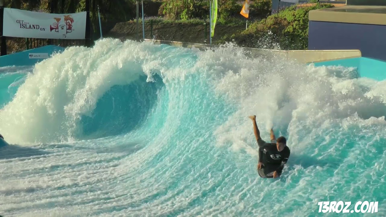 Pro Bodyboarding on the Double FlowRider Barrel at WaveHouse Durban Championships