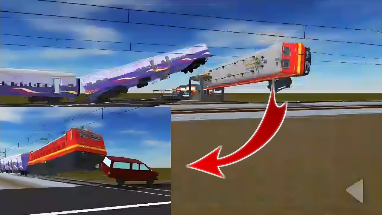 Indian Train Crossing 3D Express Accident || Sb2k Game Video || @RKDEWGAMING
