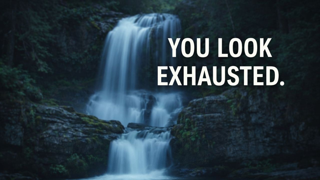You’re Tired. Let This Waterfall Hold You 🌙 | 1 Hour Nature White Noise