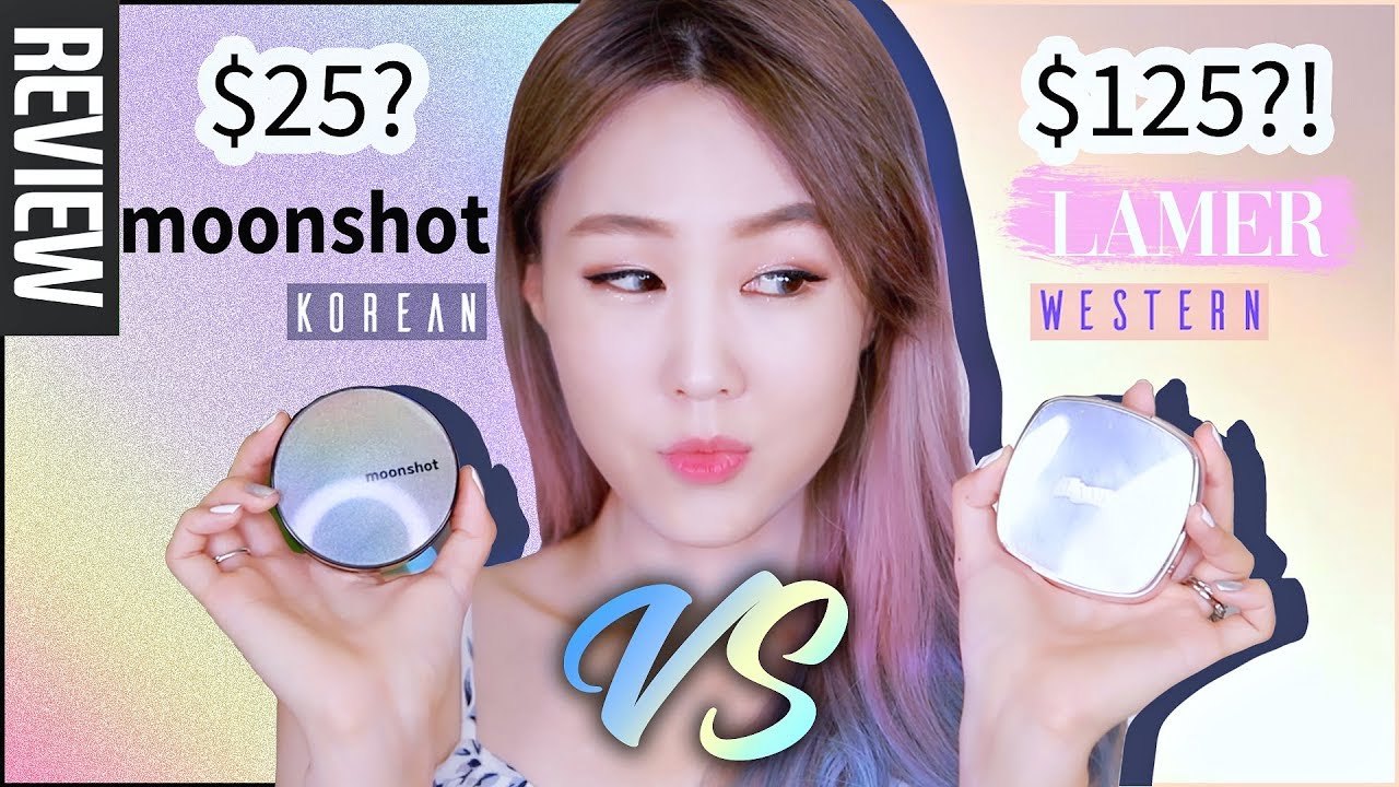 $25 KOREAN VS. $125 WESTERN?! 🤔 I Compared Moonshot to La Mer's Cushion Foundations | meejmuse