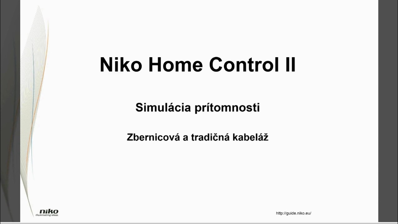 Niko Home Control II - Ako nastaviť simuláciu prítomnosti