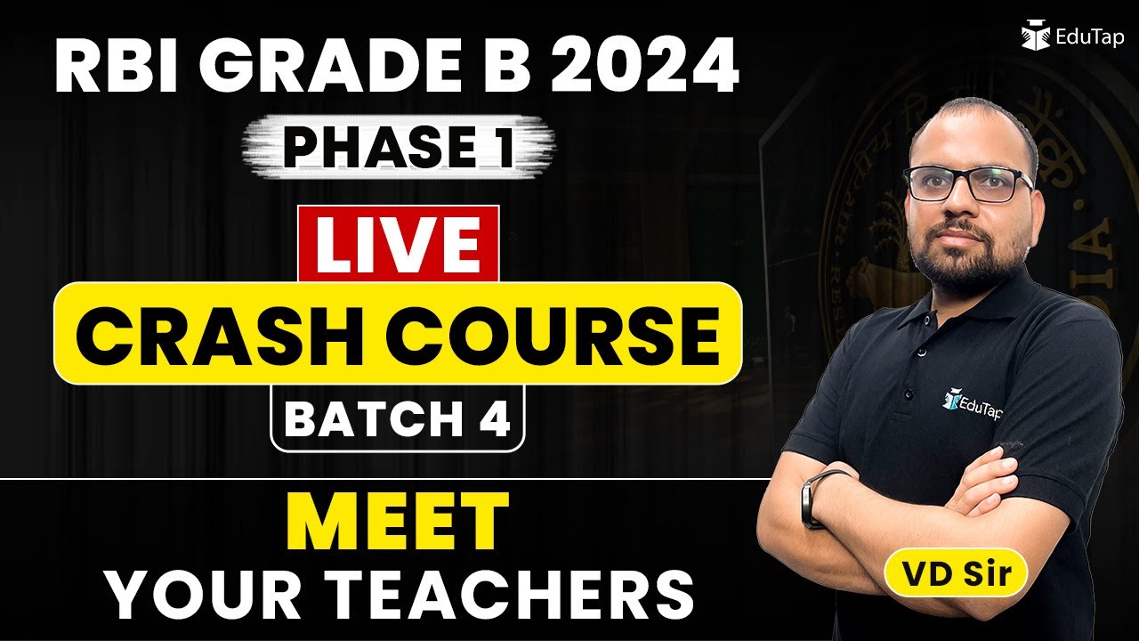 RBI Grade B 2024 Phase 1 Complete Preparation | LIVE Classes RBI Phase 1 | RBI Exam Syllabus |EduTap