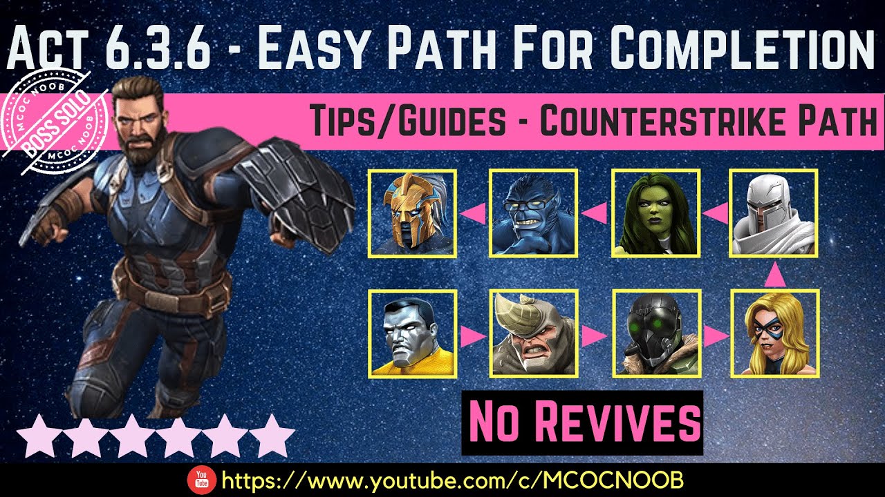 MCOC: Act 6.3.6 - Easy Path For Completion - Tips/Guide - No Revives - Story quest