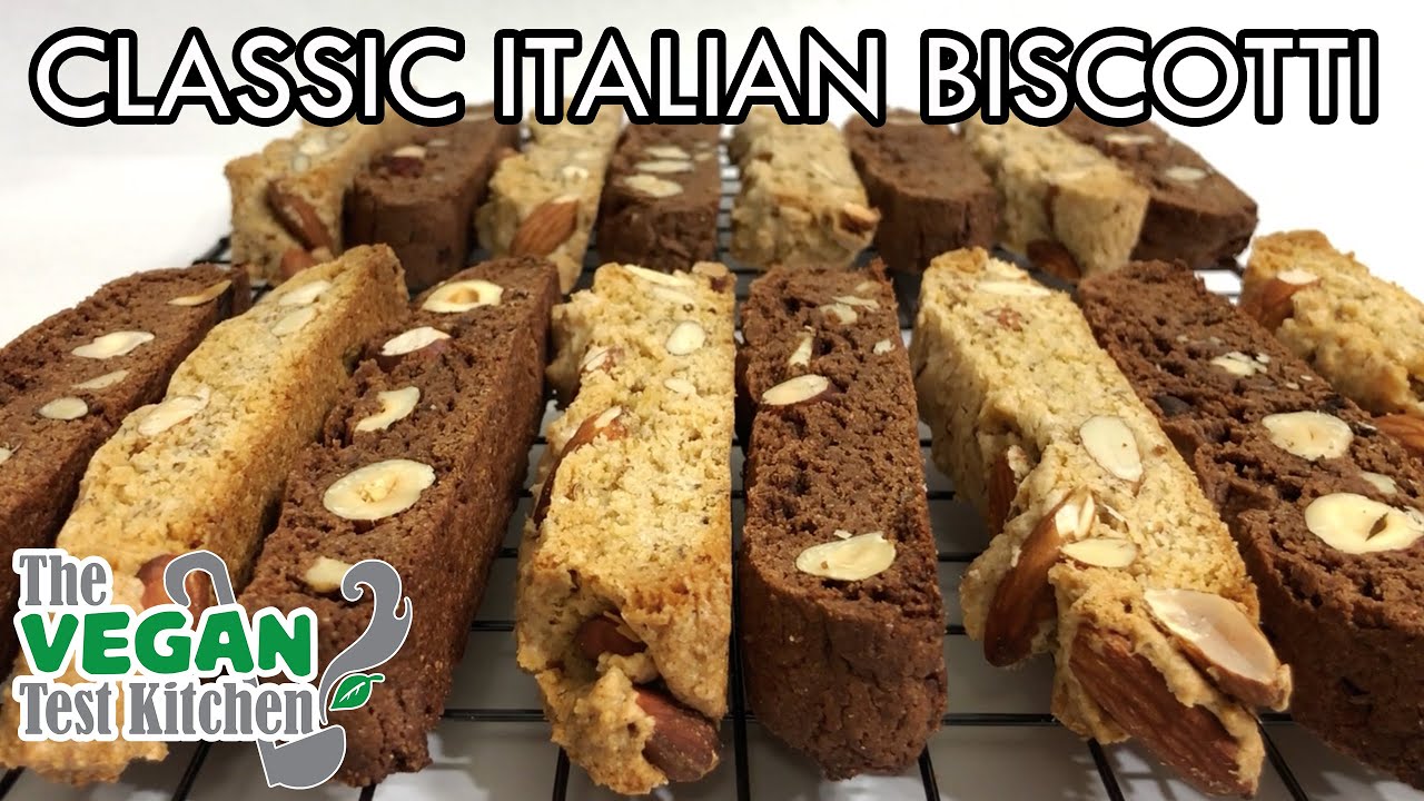 Almond Anise & Chocolate Hazelnut Biscotti | Traditional Italian Biscotti | The Vegan Test Kitchen