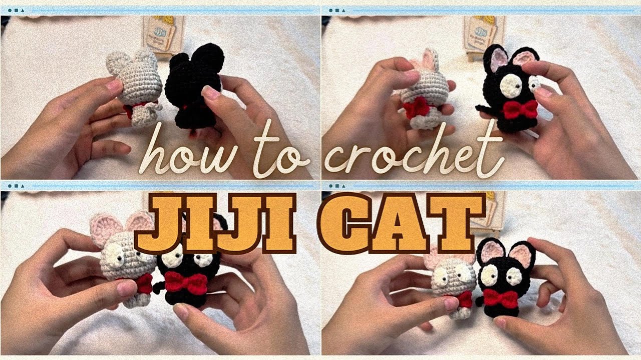 how to crochet JIJI CAT in Kiki's Delivery Service (step by step)