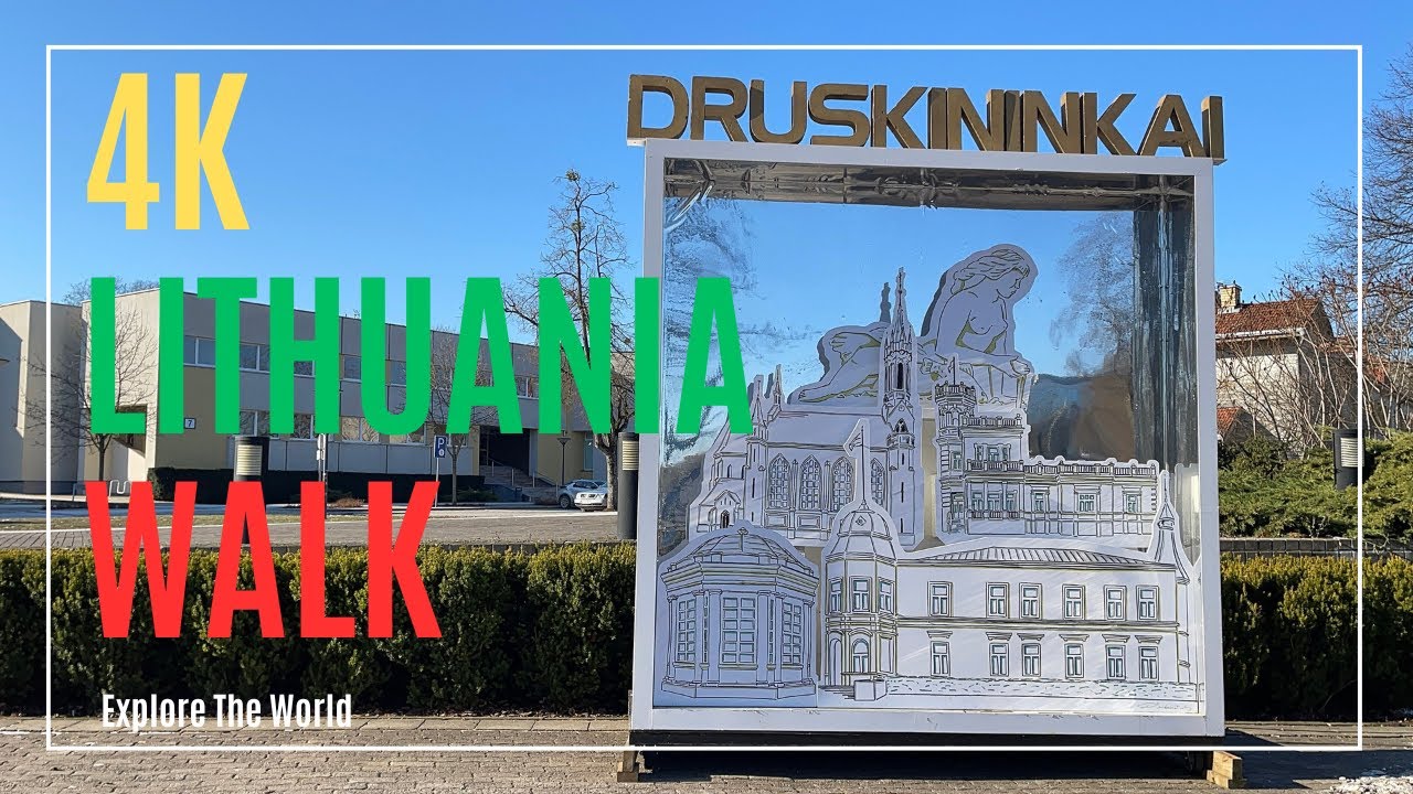 【4K】 Lithuania Walk - Main Streets of Druskininkai with Grand SPA Lietuva