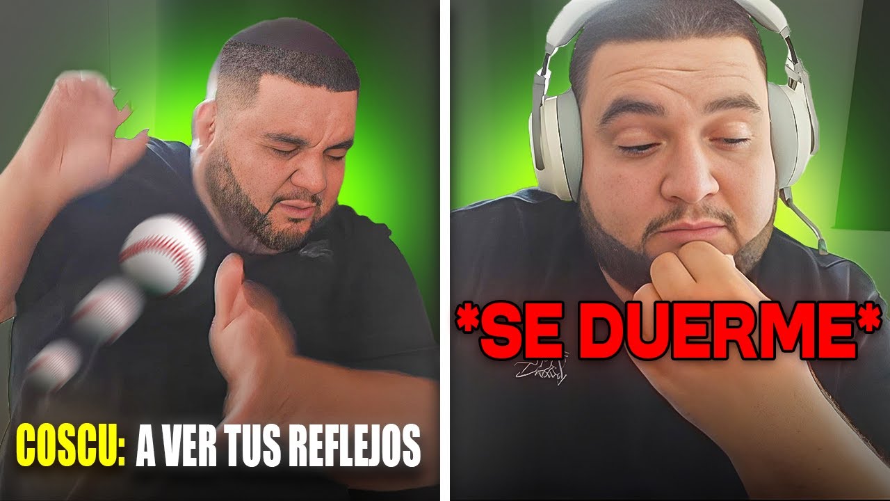 BALDU se DUERME JUGANDO y COSCU le TIRA una PELOTA...!