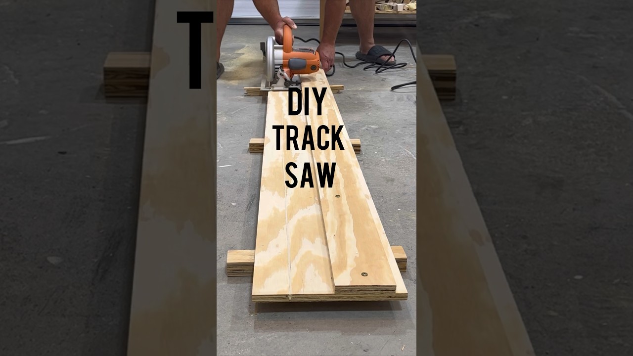 Make your own track saw on a budget! #woodworking #diy #tracksaw