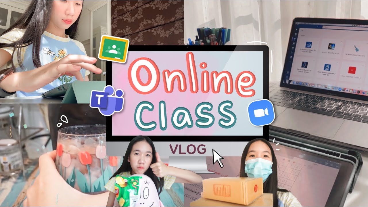 [Eng Sub] Vlog เรียนออนไลน์2021 One day study with me แกะพัสดุ ทำการบ้าน [Nonny.com]