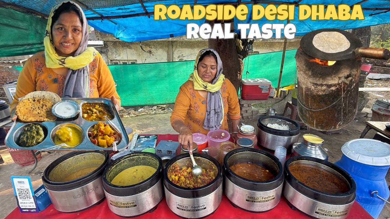 Roadside Desi Dhaba😍 Asli Swaad, Ambience Nahi|| Street Food India