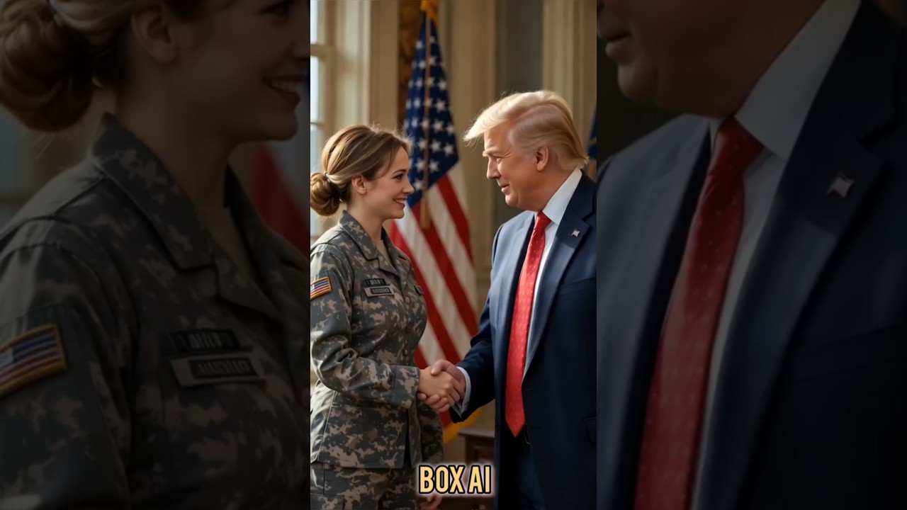 Emotional Military Salute: Female Soldier Honors Donald Trump
