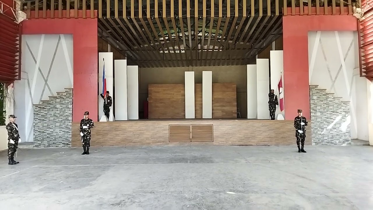 Entrance of colors #FLAG BEARER ROTC❤