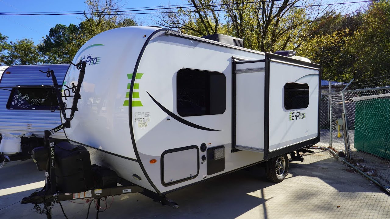 SOLD! 2018 Flagstaff E-Pro 19FBS Travel Trailer, Slide, Built in Bike Rack, Loaded, $12,900