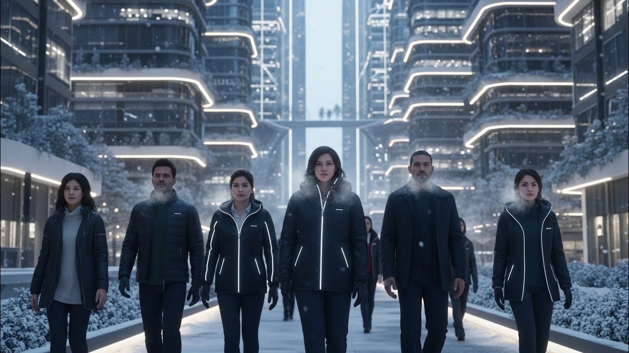 Frozen City of the Future ❄️ | Winter Megapolis 4K #futurecity #architecture #exercise #home 