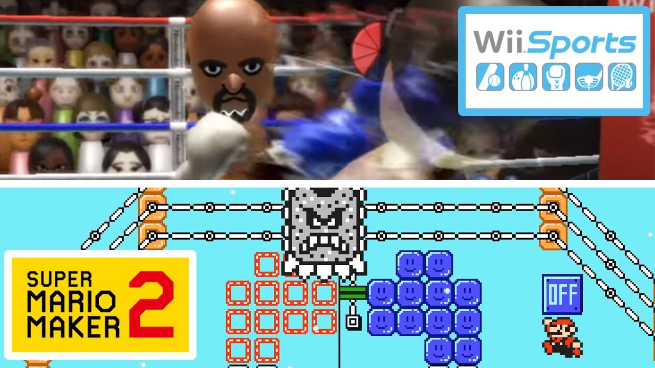 Wii Sports Recreated in Super Mario Maker 2