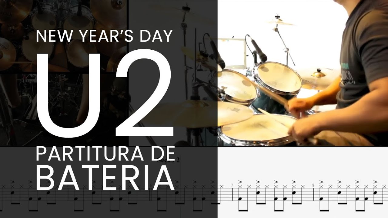 NEW YEAR'S DAY U2 🎆 DRUM COVER PARTITURA