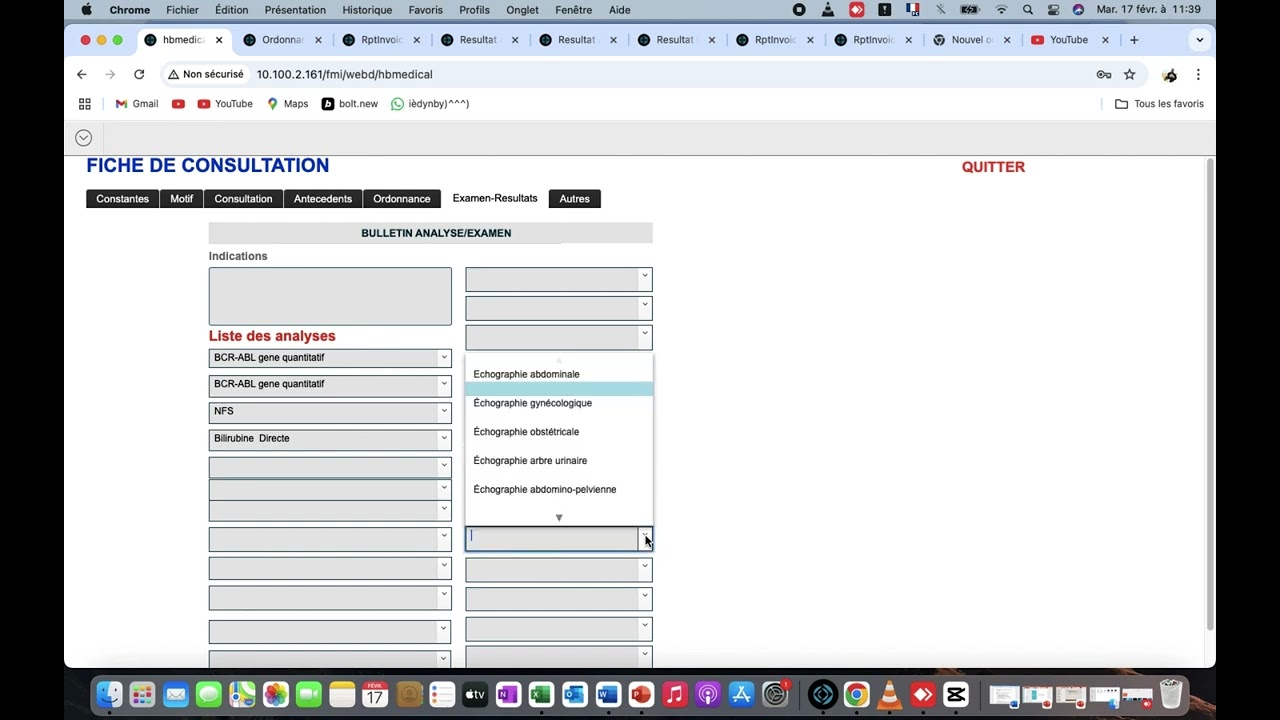 ADMISSION FACTURATION CONSULTATION