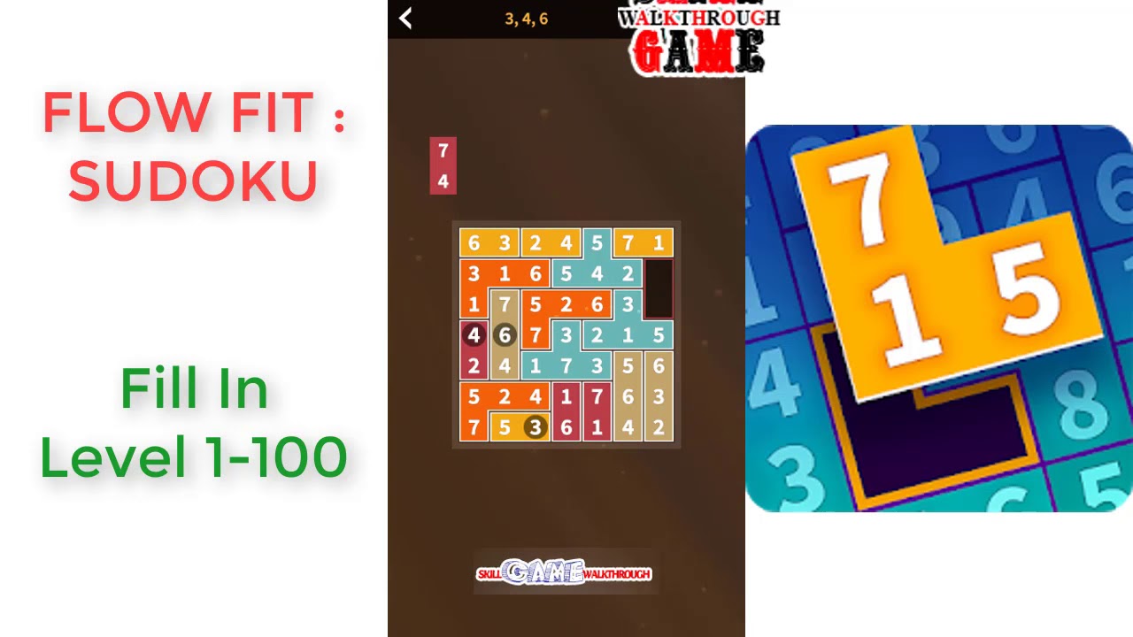 Flow Fit: Sudoku | Fill in Pack Level 1 - 100 | Walkthrough