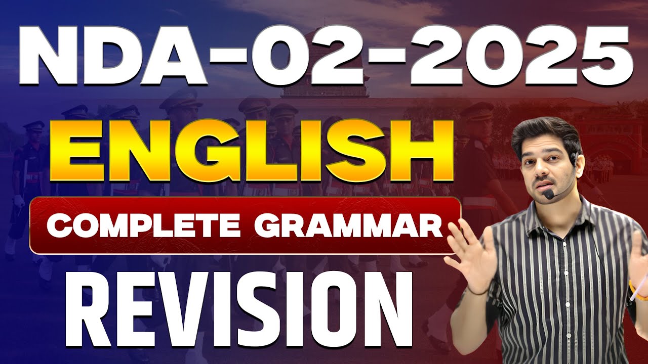 NDA 2 2025 English Marathon 🔥 Important Grammar and Vocab Topics by Sanjeev Thakur Sir