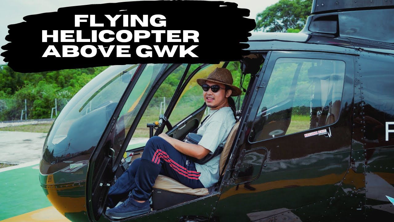 FLYING around with Helicopter above Garuda Wisnu Kencana (GWK Uluwatu Bali) by @flybaliheli