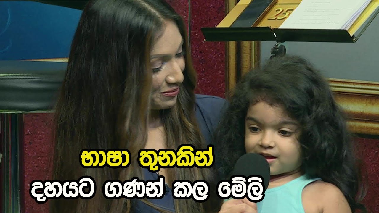 භාෂා තුනකින් දහයට ගණන් කල මේලි