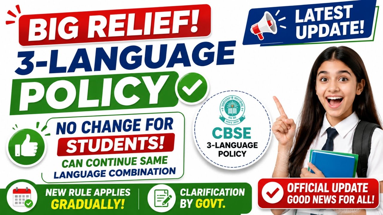 CBSE Update - CBSE 3 Language Policy Clarified | No Change in Language Subjects #threelanguagepolicy