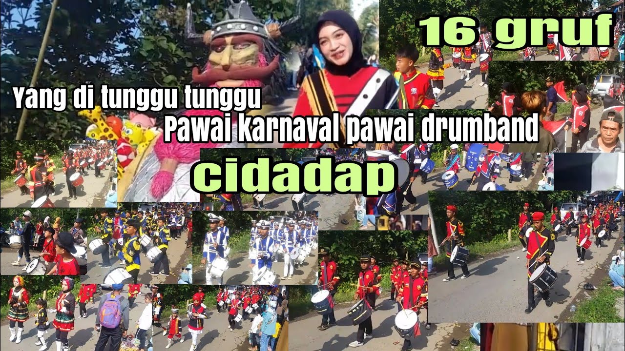 yang di tunggu tunggu!! pawai karnaval cidadap 16 gruf yang datang sama angklung