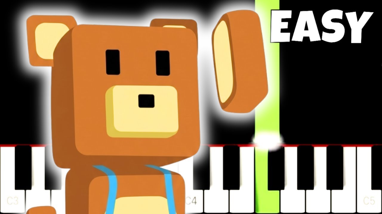 Super Bear Adventure - Bear Village - EASY Piano Tutorial