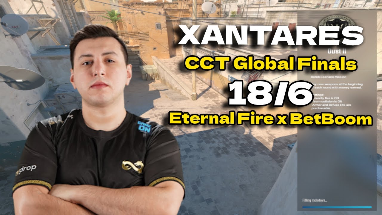 CS2 POV Eternal Fire XANTARES (18/6) vs BetBoom (Dust2) @ CCT Global Finals 2024
