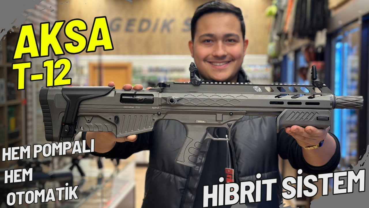 AKSA CROSSFİRE T-12 BULLPUP ÇİFT SİSTEM! HEM POMPALI HEM YARI OTOMATİK TÜFEK