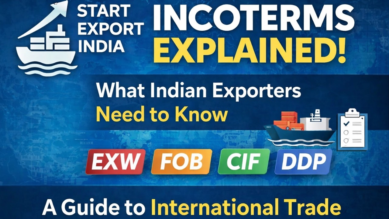 Incoterms Explained for Indian Exporters | EXW, FOB, CIF, DDP Made Simple (2026 Guide)