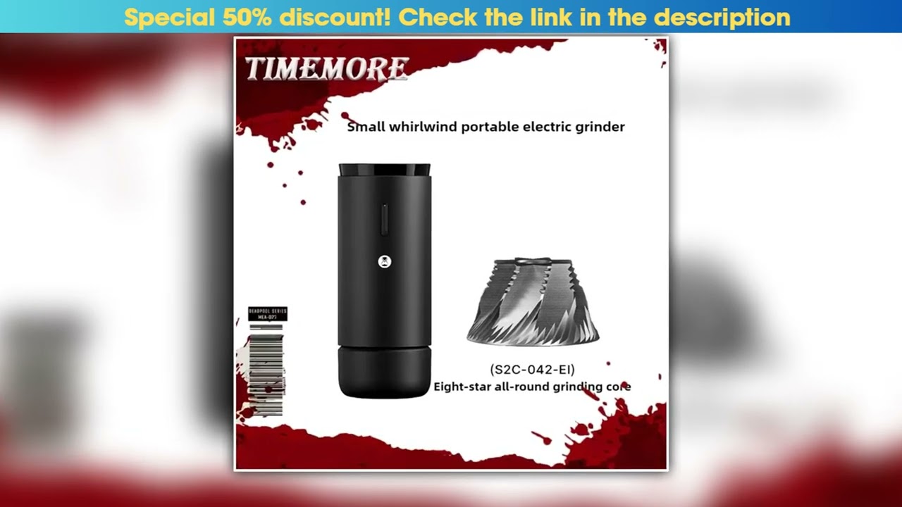 Hands-on TIMEMORE Whirly 01s New Electric Coffee Grinder 42mm Core Grinding Hand Brewed Coffee Bean
